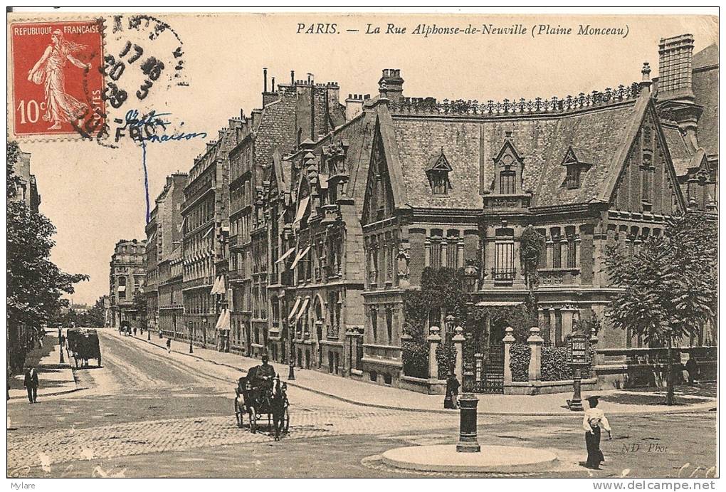 Cpa17 Paris Rue Alphonse De Neuville - Arrondissement: 17