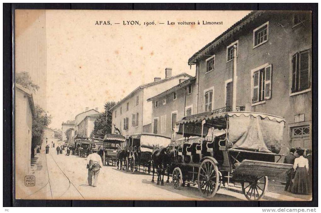 69 - Afas - Lyon - 1906 - Les Voitures à Limonest - Calèches - RARE ! - Autres & Non Classés