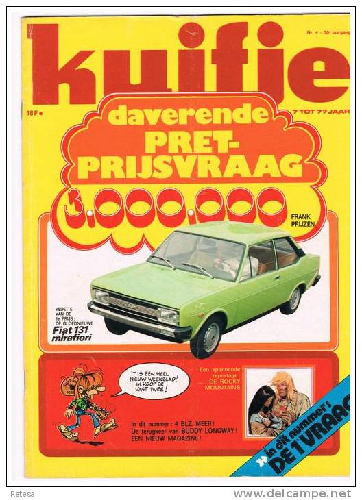 KUIFJE  WEEKBLAD N° 4 - 30e JAARGANG 21-1-1975 - Kuifje