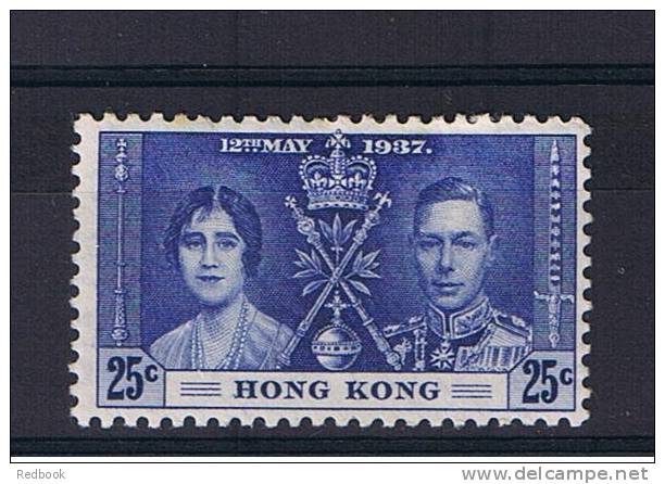 RB 860 - Hong Kong 1939 - Coronation - 25c Blue SG 139 - Mounted Mint Stamp - Unused Stamps