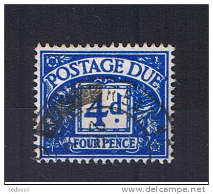 RB 860 - Great Britain 1951-52 - 4d Blue Postage Due - Good Used Stamp - SG D38 - Postage Due