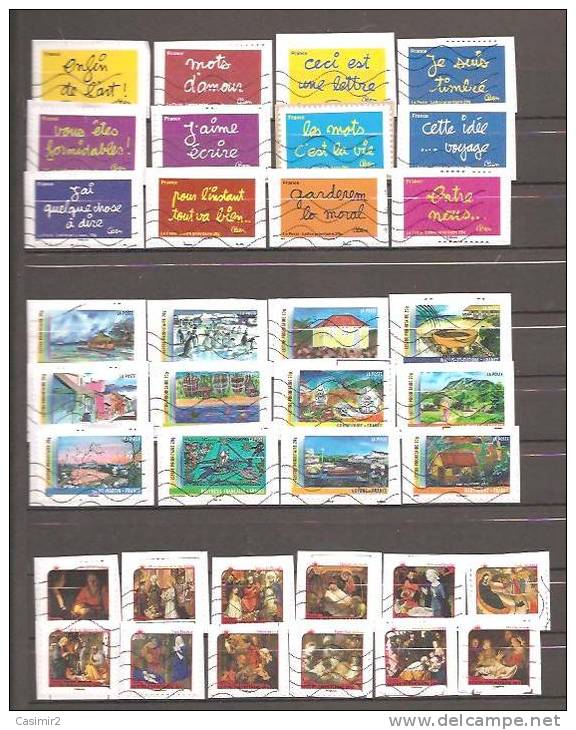 SERIES COMPLETES OBLITEREES BEN-OUTREMER-VOEUX 2012 - Vrac (max 999 Timbres)