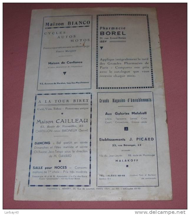 Vanves  18 Fevrier 1938 Fete De Bienfaisance Orphelinat De La Police - - Programmes