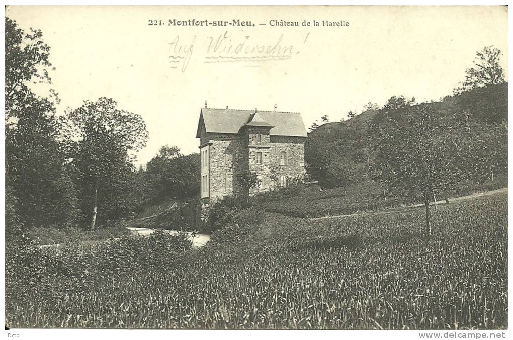 Montfort-sur-Meu- Chateau De La Harelle (carte De Prisonnier Allemand 1914 à L'Abbaye De Montfort) - Autres & Non Classés