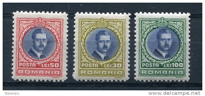 Romania 1931 Sc 400-2 Mi 396-8 MLH King Carol II - Neufs