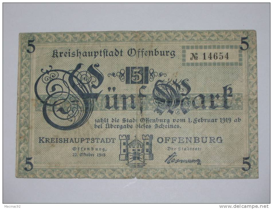 5 Mark - Fünf Mark - 1918 - Germany -. - 5 Mark