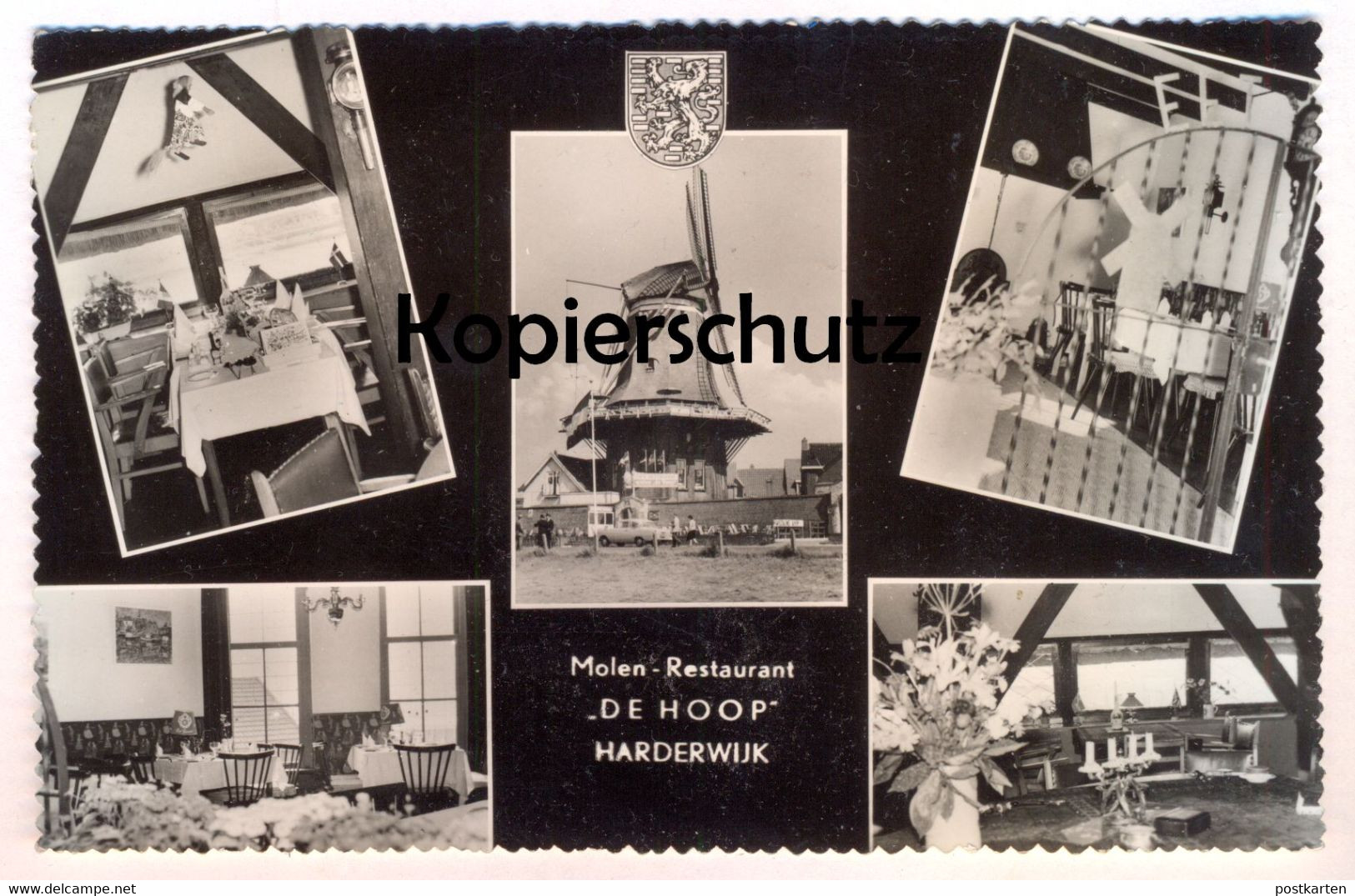 ÄLTERE POSTKARTE HARDERWIJK MOLEN-RESTAURANT DE HOOP Holland Nederland Windmühle Mühle Mill Moulin Windmill Cpa Postcard - Harderwijk