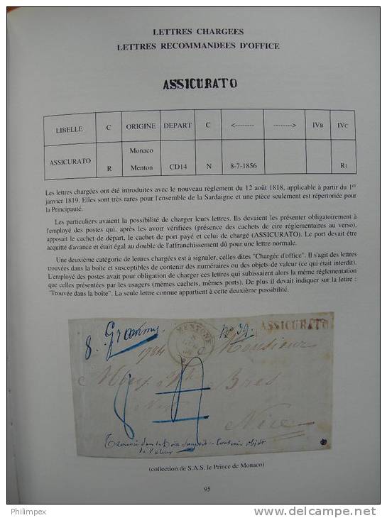 HISTOIRE POSTALE DE LA PRINCIPAUTE DE MONACO Des Origines à 1885	Neuf! - Other & Unclassified