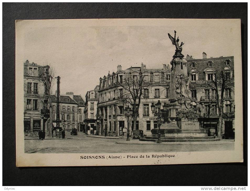 Somsois(Marne)-Place De La Republique 1938 - Picardie