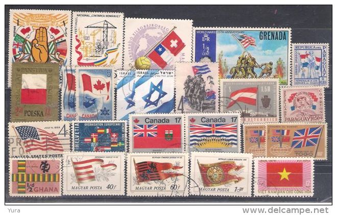 Lot 117 Flags 2 Scans 50 Different   MNH, Used - Sellos