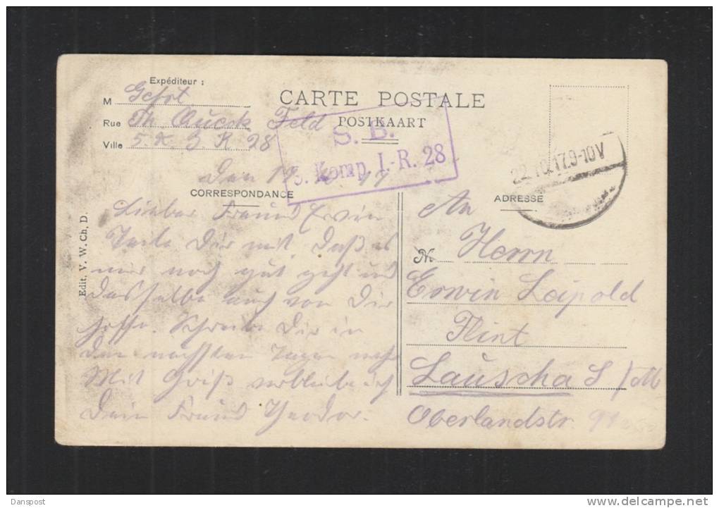 Postkaart Zeebrugge Hotel Du Nord Villas 1917 - Brugge