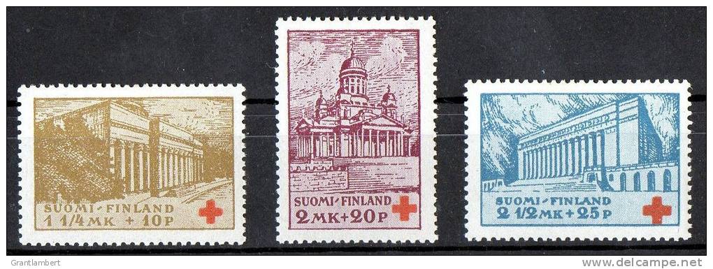 Finland 1932 Red Cross Set Of 3 MH  SG 293-295 - Ungebraucht