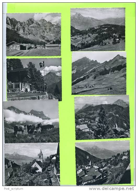 Suisse -Gryon  : Pochette De 10 Mini-vues : Solalex, Anzeidaz, Barboleusaz, Taveyannaz, Gryon - Train - Gryon