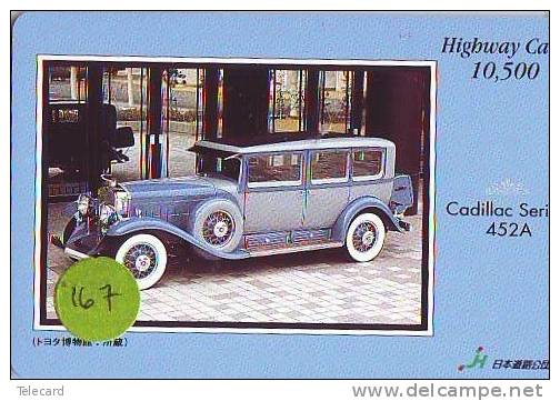 Carte Prépayée Voiture (167) OLDTIMER JAPAN * Carte JAPON * WAGEN * CAR * AUTO  * CADILLAC - Cars