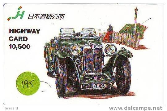 Carte Prépayée Voiture (195) OLDTIMER JAPAN * Carte JAPON * WAGEN * CAR * AUTO  * MG - Cars