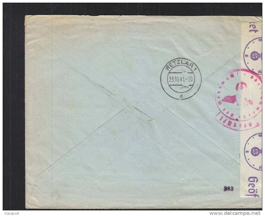 Romania Air Mail Cover 1941 Censor To Germany - Lettres 2ème Guerre Mondiale