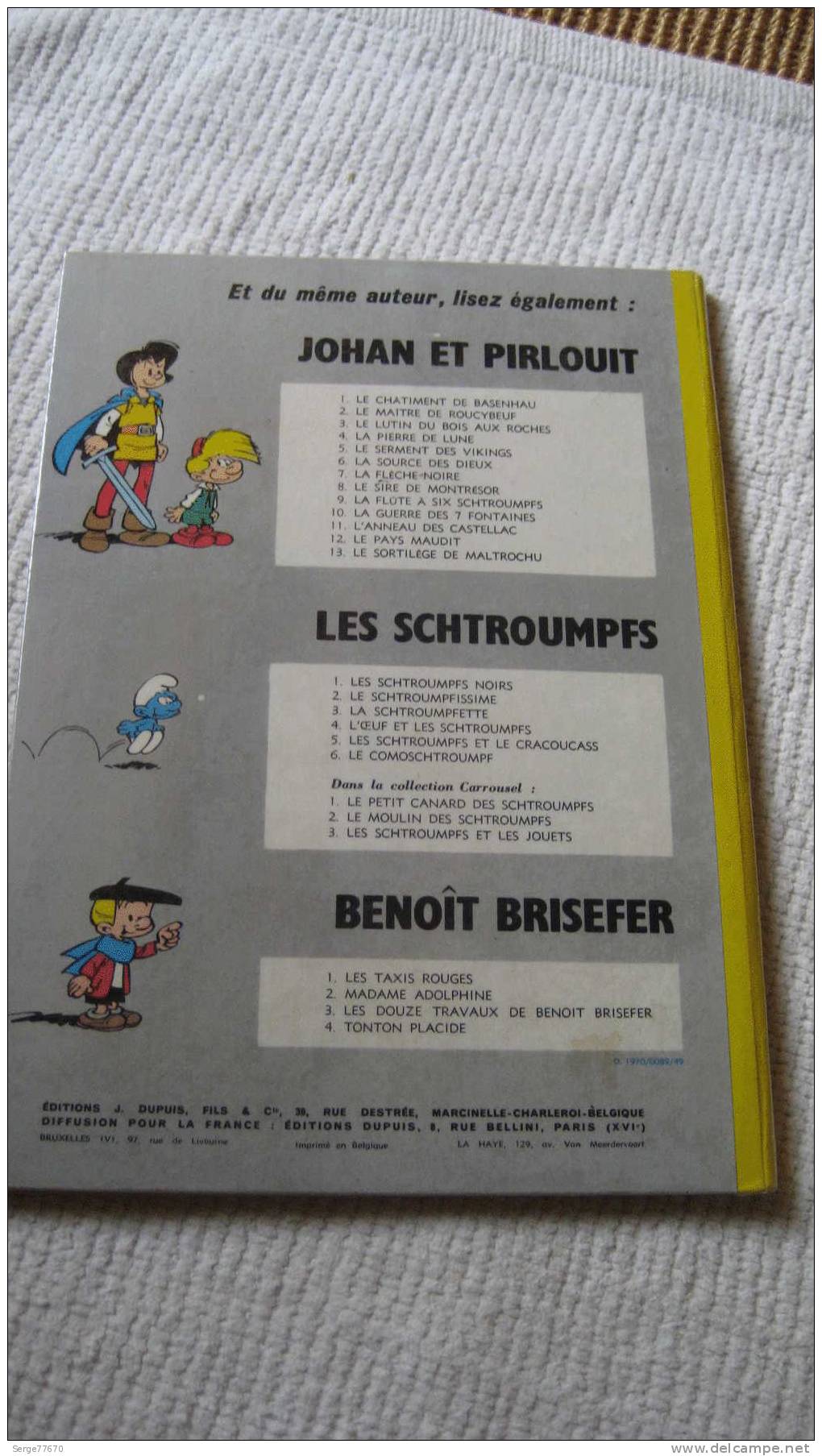 LE SORTILEGE DE MALTROCHU JOHAN PIRLOUIT PEYO Spirou édition Originale Eo Schtroumpfs Schtroumpf - Johan Et Pirlouit