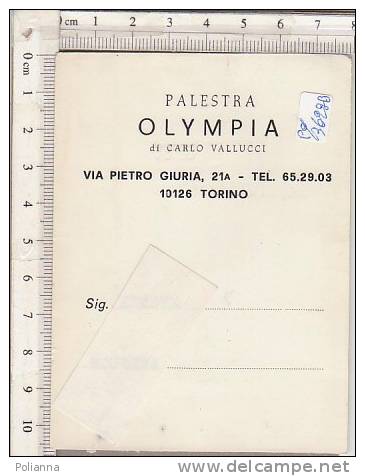 PO3629B# TESSERA - PALESTRA OLYMPIA - TORINO 1973 - SPORT BODY BUILDING - Altri & Non Classificati