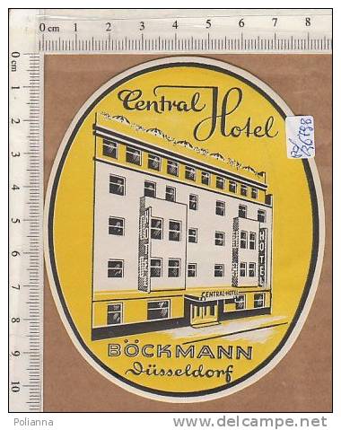 PO3679B# ETICHETTA - CENTRAL HOTEL - BOCKMANN - DUSSELDORF - Adesivi Di Alberghi