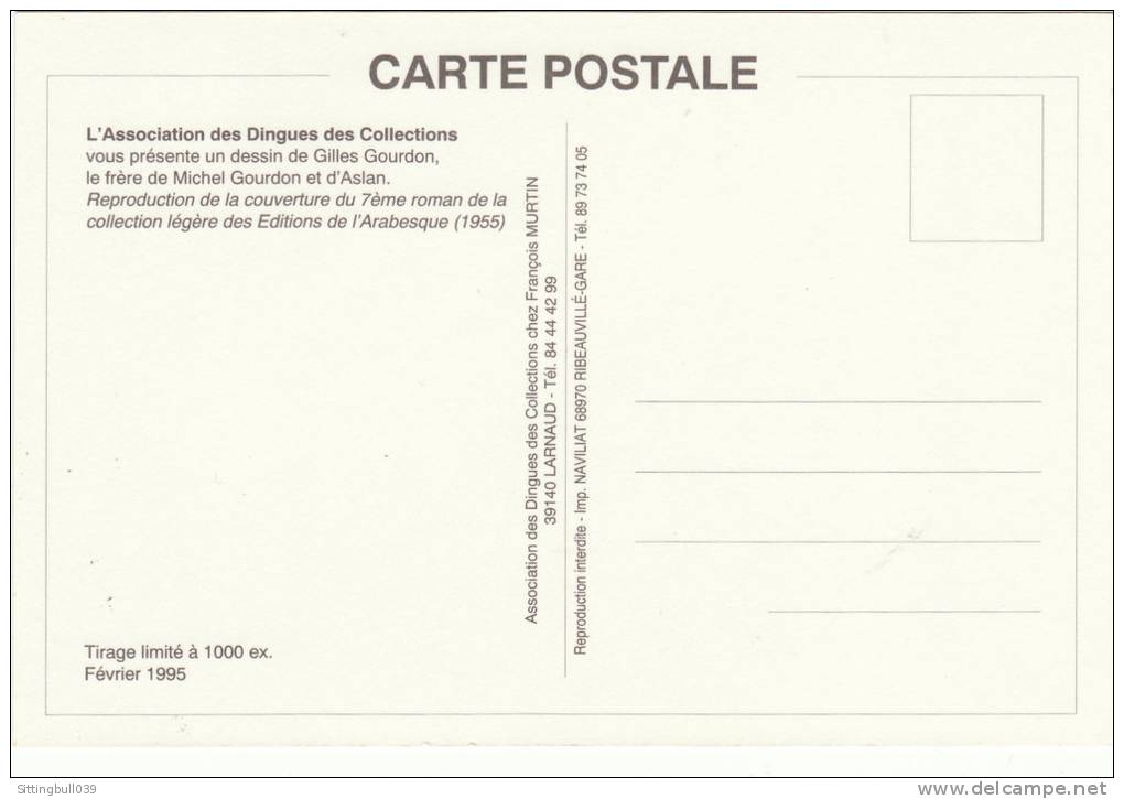 GOURDON Gilles. Frère De Michel Et D´Aslan. Carte Postale Couverture La Croisière De La Chair. TL 1000 EX. 1995 - Gourdon