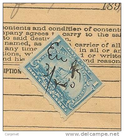 US - REVENUE DOCUMENTARY SHIP STAMPS From 1899 On VF DOCUMENT From ERIE  RAILROAD COMPANY - Fiscali