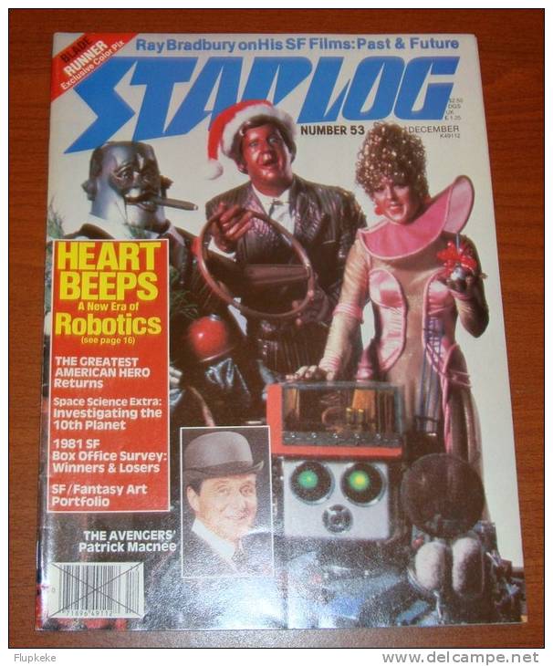 Starlog 53 December 1981 Blade Runner Heart Beps A New Era Of Robotics The Avengers´ Patrick MacNee - Entretenimiento