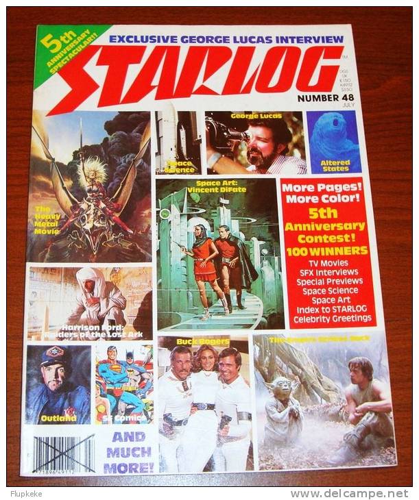 Starlog 48 July 1981 George Lucas Interview Buck Rodgers Outland Vincent DiFate Space Art - Entretenimiento