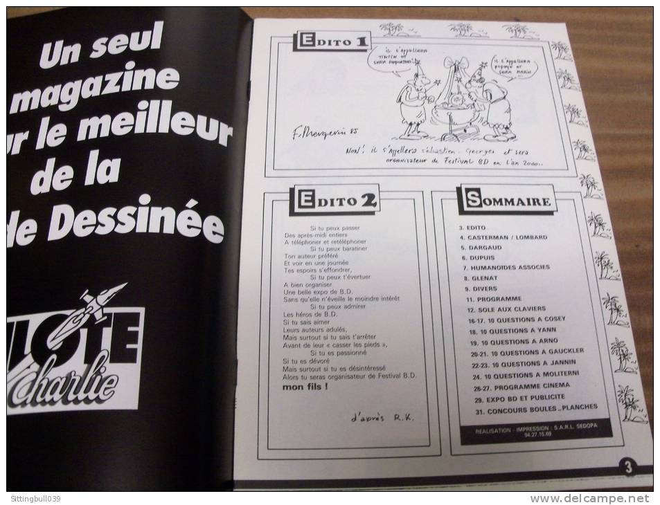 COSEY. Invité D´honneur. Programme Du 8e Festival De La BD à Hyères 1986 Avec Nombreuses Interviews. - Objets Publicitaires