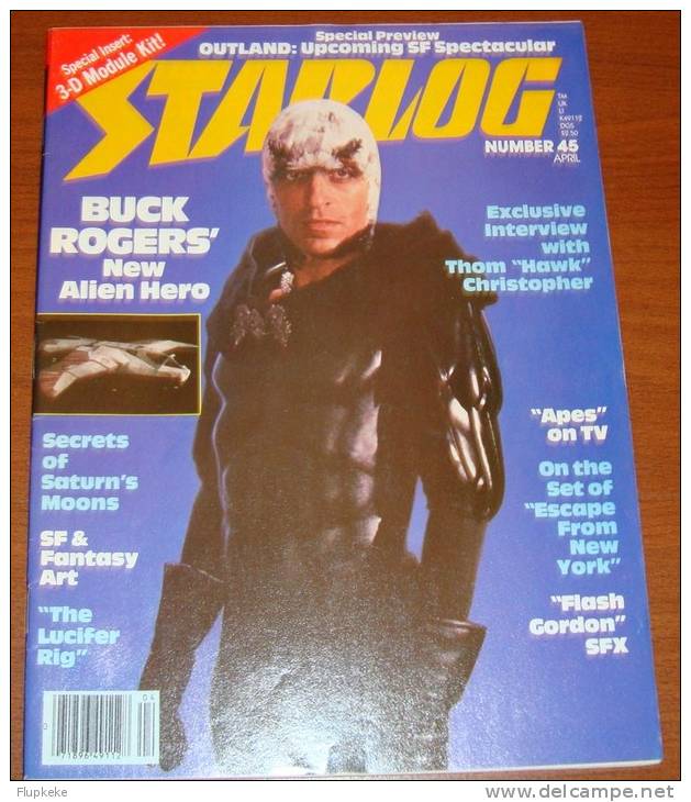 Starlog 45 April 1981 Buck Rodgers New Hero Outland Secrets Of Saturn's Moon Apes On Tv Flash Gordon Sfx - Entertainment