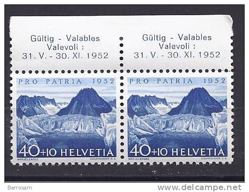 Switzerland1952: Michel574pair Nh**with Margins In Pairs(high Value Of Set)Cat.Value 16Euros - Ungebraucht