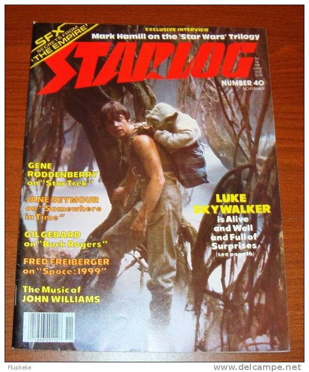 Starlog 40 November 1980 Luke Skywalker Star Wars Gene Roddenberry On Star Trek Music John Williams - Divertissement