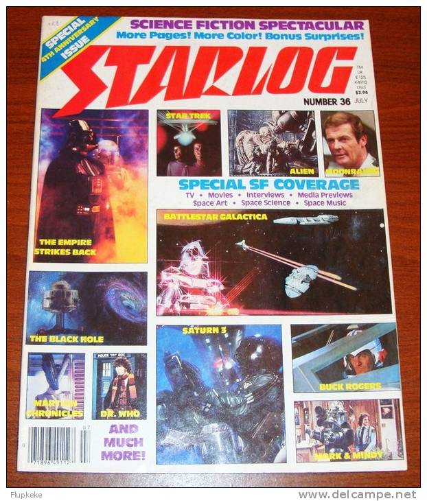 Starlog 36 July 1980 The Empire Strikes Back The Black Hole Star Trek Buck Rodgers Battlestar Galactica - Divertimento