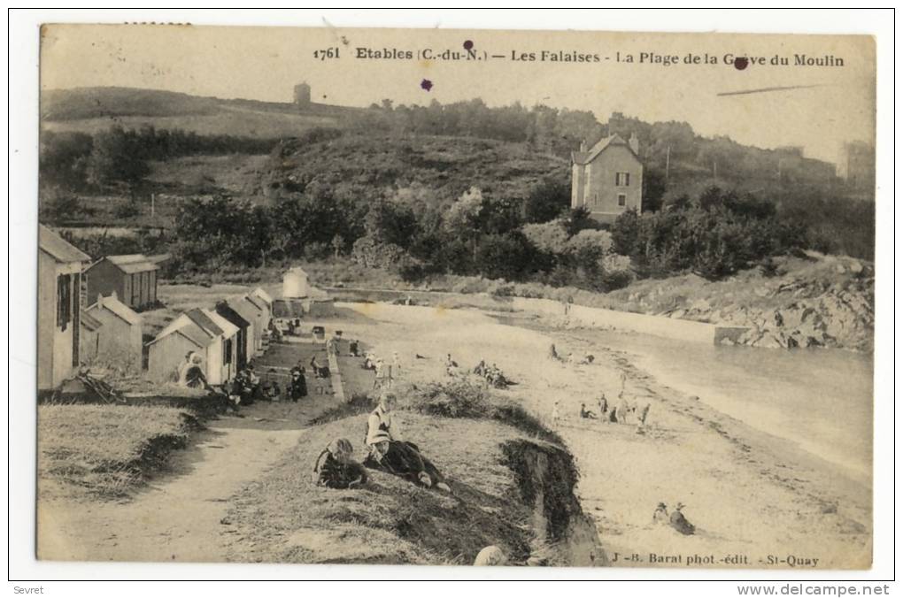 ETABLES  -Les Falaises . La Plage De La Grève Du Moulin. - Etables-sur-Mer