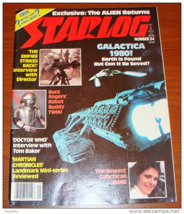 Starlog 34 May 1980 Galactica 1980 The Empire Strikes Back Star Wars Doctor Who Martian Chronicles - Entretenimiento