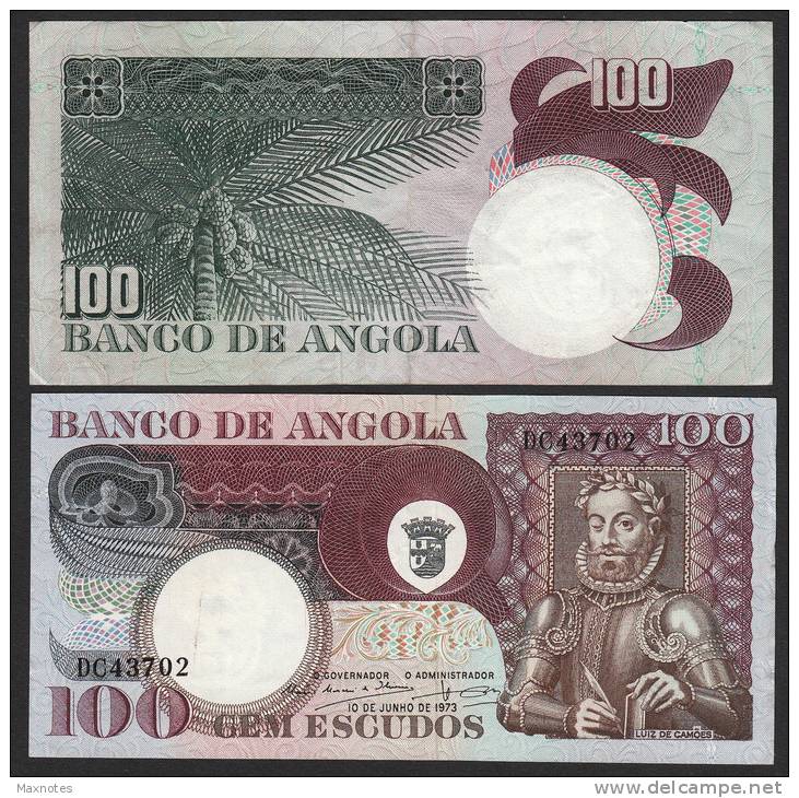 ANGOLA :  Banconota 100 Escudos - 1973 - XF - Angola