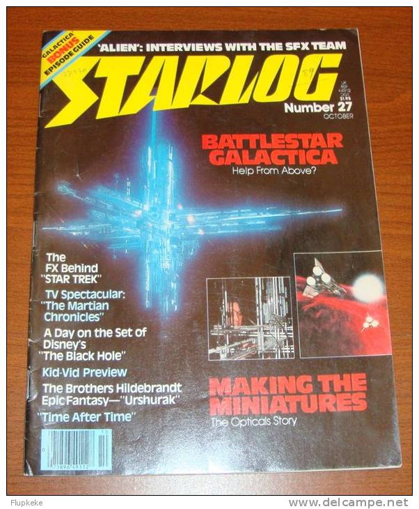 Starlog 27 October 1979 Battle Star Galactica Making The Miniatures Star Trek Fx The Black Hole Disney - Divertimento