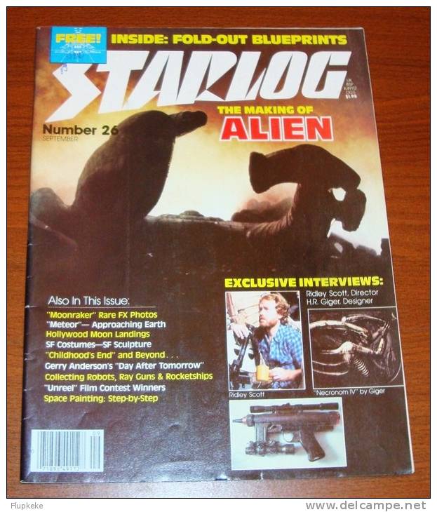 Starlog 26 September 1979 The Making Of Alien Interview Ridley Scott - Divertissement