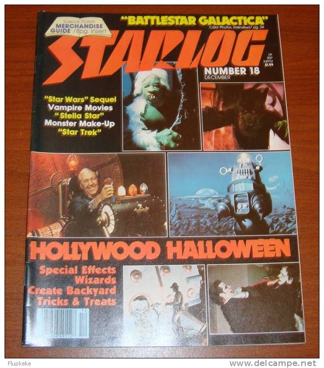 Starlog 18 December 1978 Hollywood Halloween Special Effects Battlestar Galactica - Entretenimiento