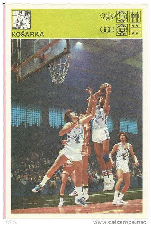 SPORT CARD No 201 - BASKETBALL, Yugoslavia, 1981., 10 X 15 Cm - Trading Cards