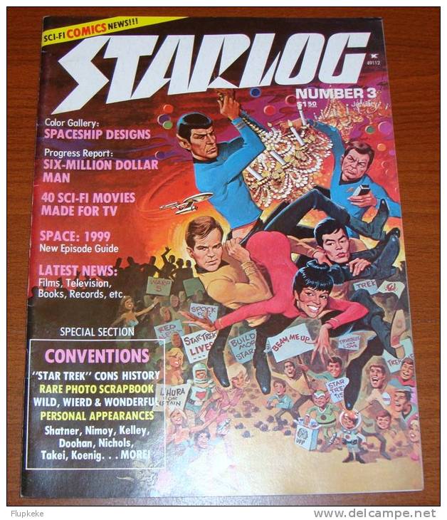 Starlog 1 + 2 + 3 August 1976 To January 1977 Star Trek Space 1999 Episodes Guides - Divertissement