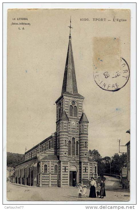 K3 - YPORT - L'église (carte Animée De 1908) - Yport