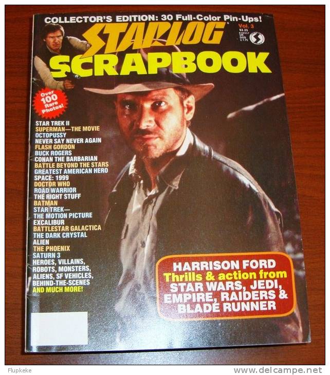 Starlog Scrapbook Volume 3 Collector Edition 1984 Harrison Ford Indiana Jones Star Wars Blade Runner - Entretenimiento