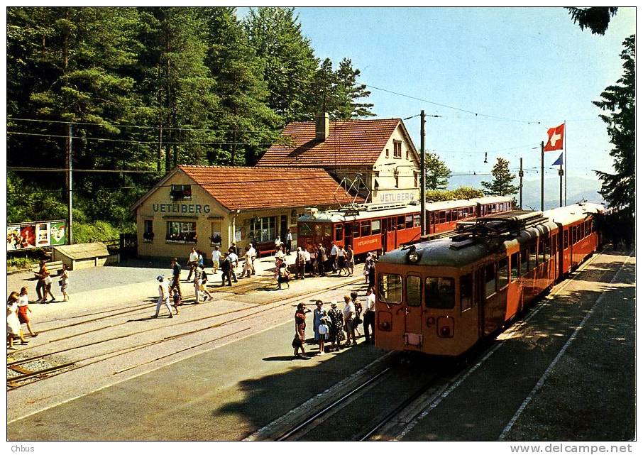 SZU, Üetliberg, Abfahrt Üetlibergbahn In Zürich-Selnau, Zwitserland Schweiz Suisse Switzerland - Trains