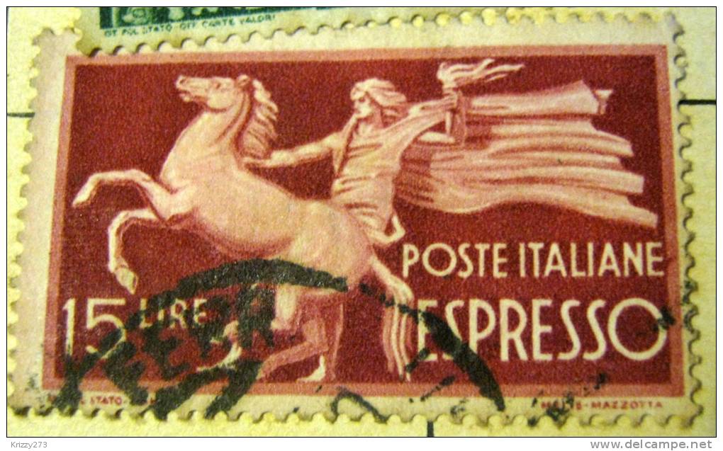 Italy 1945 Horse And Torchbearer Express Letter Stamp 60l - Used - Express Mail