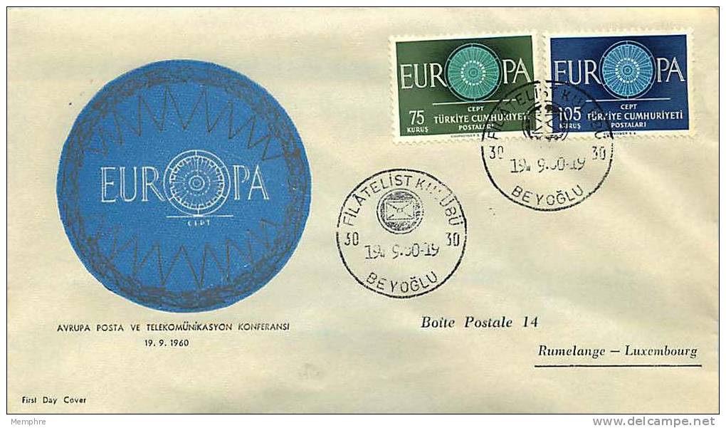 1960  Europa CEPT    Cachet Thill - FDC