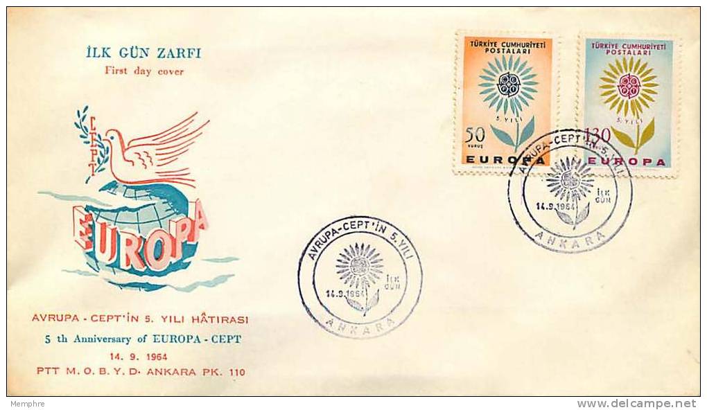 1964  Europa CEPT   Non Adressé - FDC