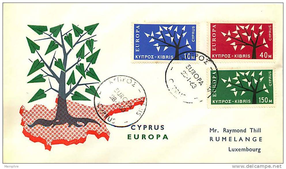 1963    Europa CEPT   FDC  Non Adressé - Lettres & Documents