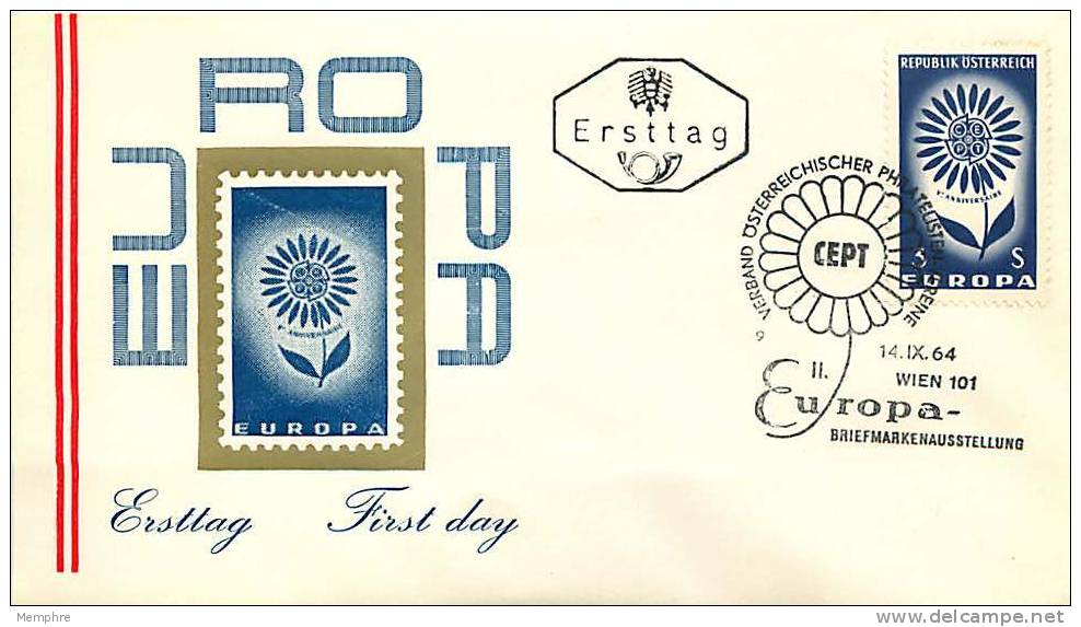 1964  Europa CEPT   FDC  Non Adressé - FDC