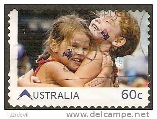 AUSTRALIA - DIECUT - USED 2011 60c Living Australia - Embrace Friendship - Children - Gebraucht