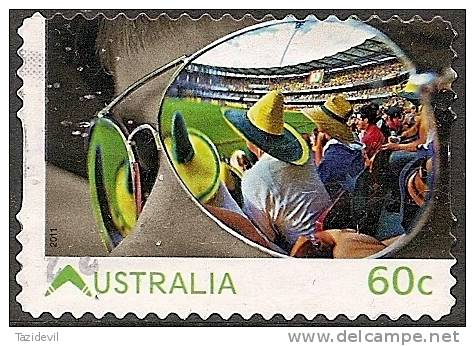 AUSTRALIA - DIECUT - USED 2011 60c Living Australia -  Cricket At The Gabba - Gebraucht